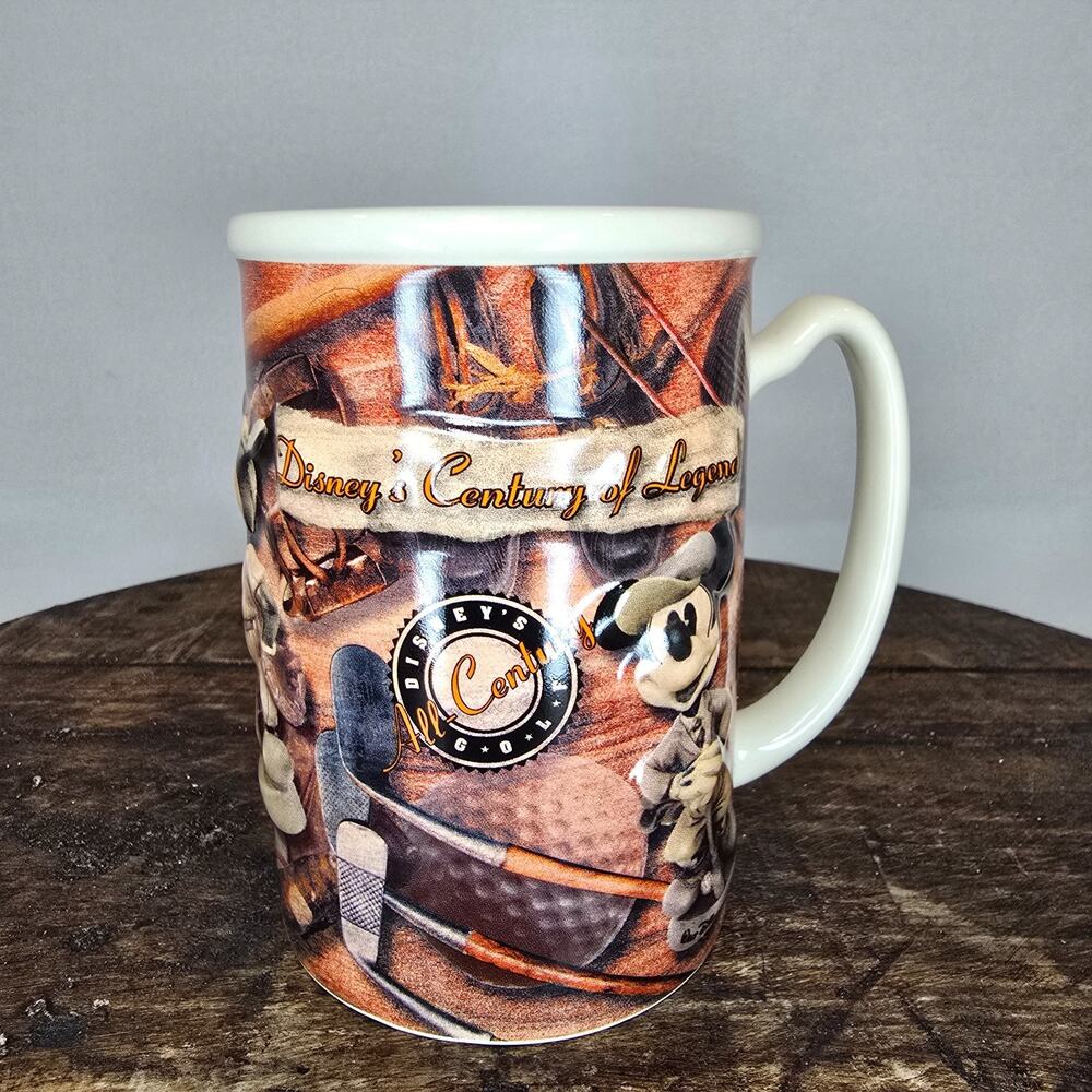 Disney Century of Legends Mickey Mouse Sports Golf Baseball Coffee Mug